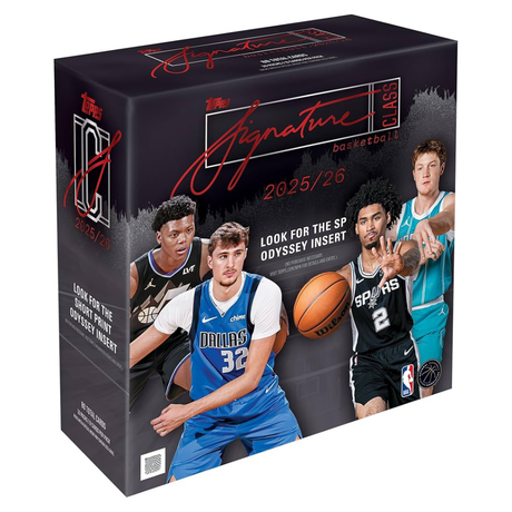 2025-26 Topps Signature Class Basketball Mega Box med exklusiva basketkort.