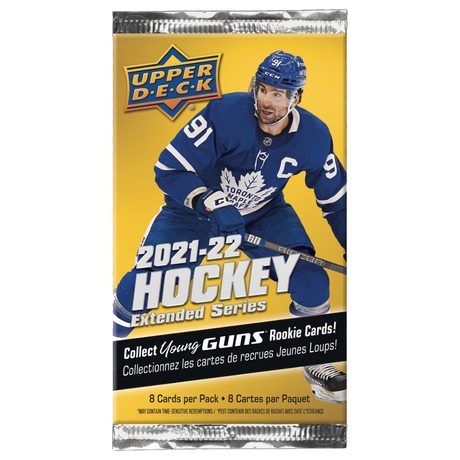 Upper Deck NHL Extended Series 21/22 hockeykort i retail-pack för samlare.
