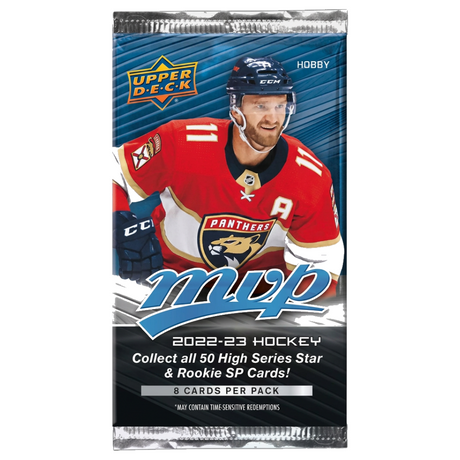 Upper Deck NHL MVP 2022-23 Hobby Pack, hockeykort för samlare.